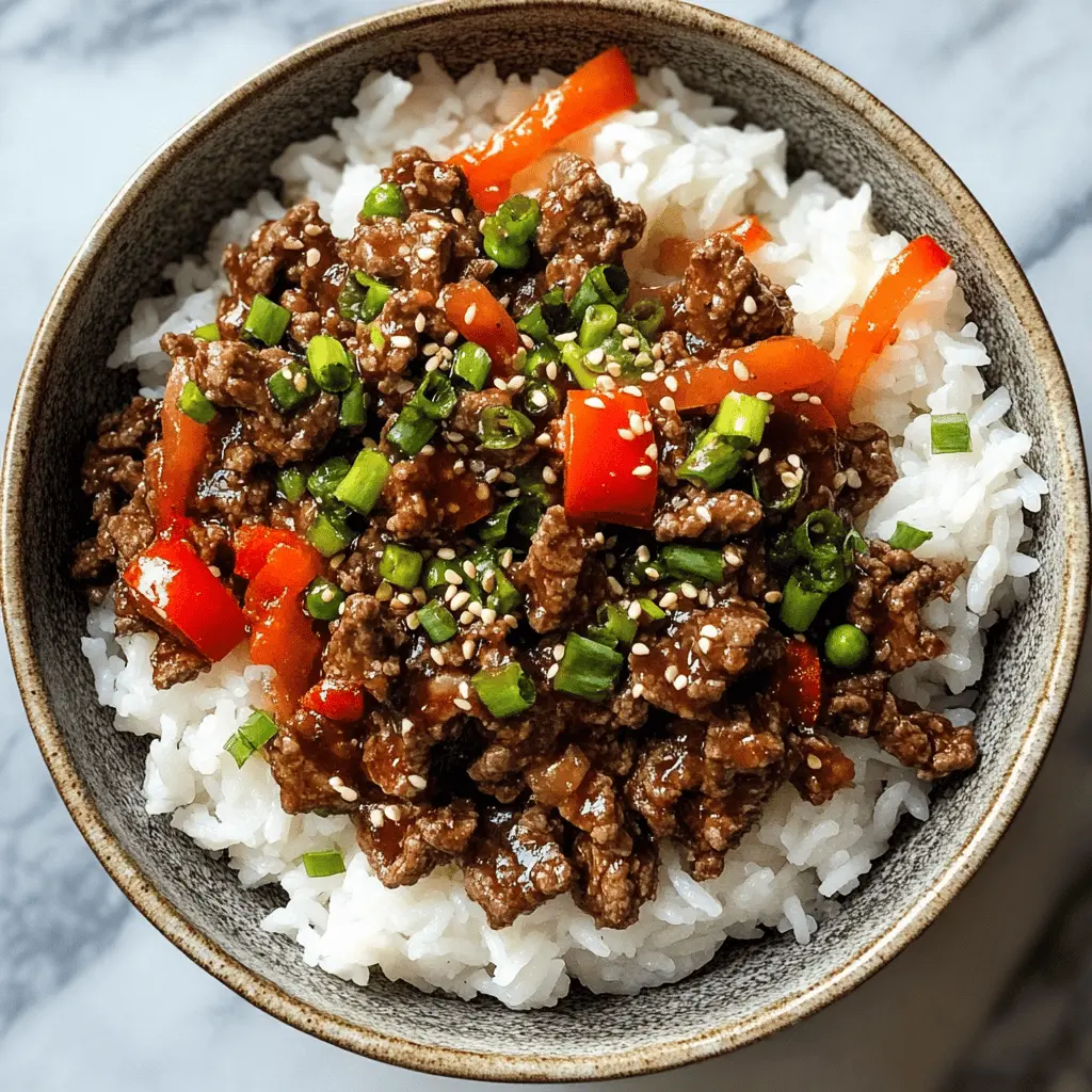 This Beef and Pepper Rice Bowl is a delightful blend of tender beef, vibrant bell peppers, and fluffy rice, all cooked to perfection. It's a quick and easy dish that brings a burst of flavors to your table. Perfect for a busy weeknight or a cozy family dinner. Save this recipe to impress your loved ones with a delicious, hearty meal anytime!