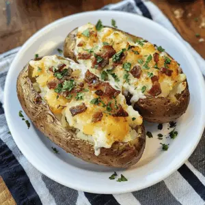 Transform your potato game with these Best Steakhouse Baked Potatoes! Crisp on the outside and fluffy on the inside, these potatoes are perfect for any meal. Loaded with toppings like butter, sour cream, cheese, and chives, they will elevate your dinner experience. Save this recipe for your next steak night or family gathering; everyone will love it!