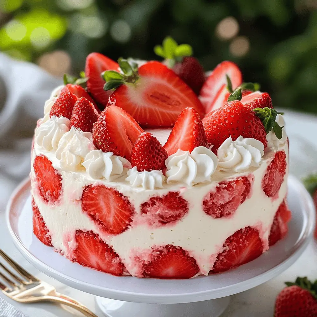 This Best Strawberry Poke Cake is a delightful dessert that combines fluffy cake, sweet strawberries, and creamy whipped topping. Bursting with flavor, it's perfect for summer gatherings and special occasions. Make it ahead for a refreshing treat that everyone will love! Save this recipe now to impress your friends and family at your next celebration!