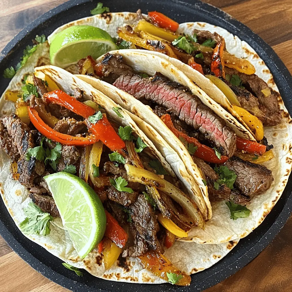 Spice up your dinner with these mouthwatering Blackstone Steak Fajitas! Featuring tender grilled steak, vibrant bell peppers, and warm tortillas, this recipe is perfect for a fun family night or gathering with friends. Easy to make and bursting with flavor, don’t forget to save this pin for your next taco night!