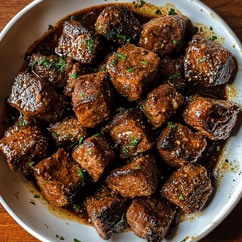 Get ready for a flavor-packed delight with these Cajun Garlic Butter Steak Bites! Juicy steak pieces are perfectly seared and enhanced with a rich garlic butter sauce and spicy Cajun seasonings. Perfect for a quick dinner or party appetizer. Save this recipe for your next gathering! Your taste buds will thank you!
