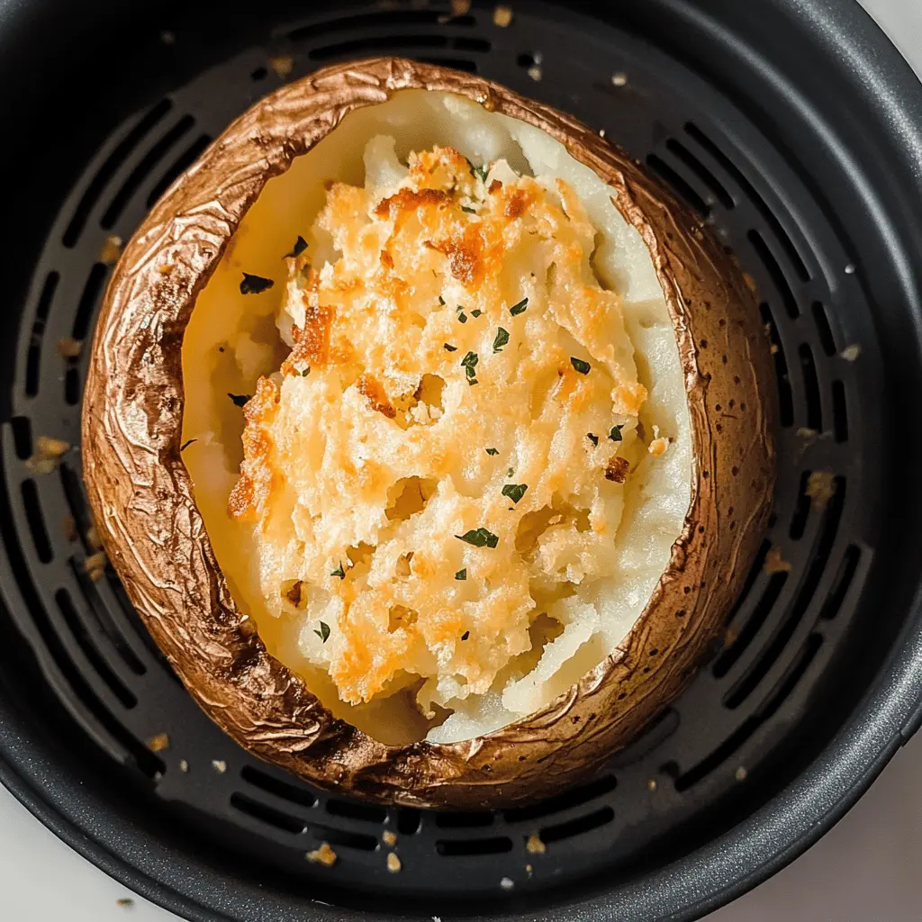 Looking for the perfect side dish? This Crispy Air Fryer Baked Potato is golden on the outside and fluffy on the inside! With just a few simple ingredients, enjoy that satisfying crunch and soft texture without the hassle. Great for weeknight dinners or as a hearty addition to any meal. Save this recipe for your next family gathering!