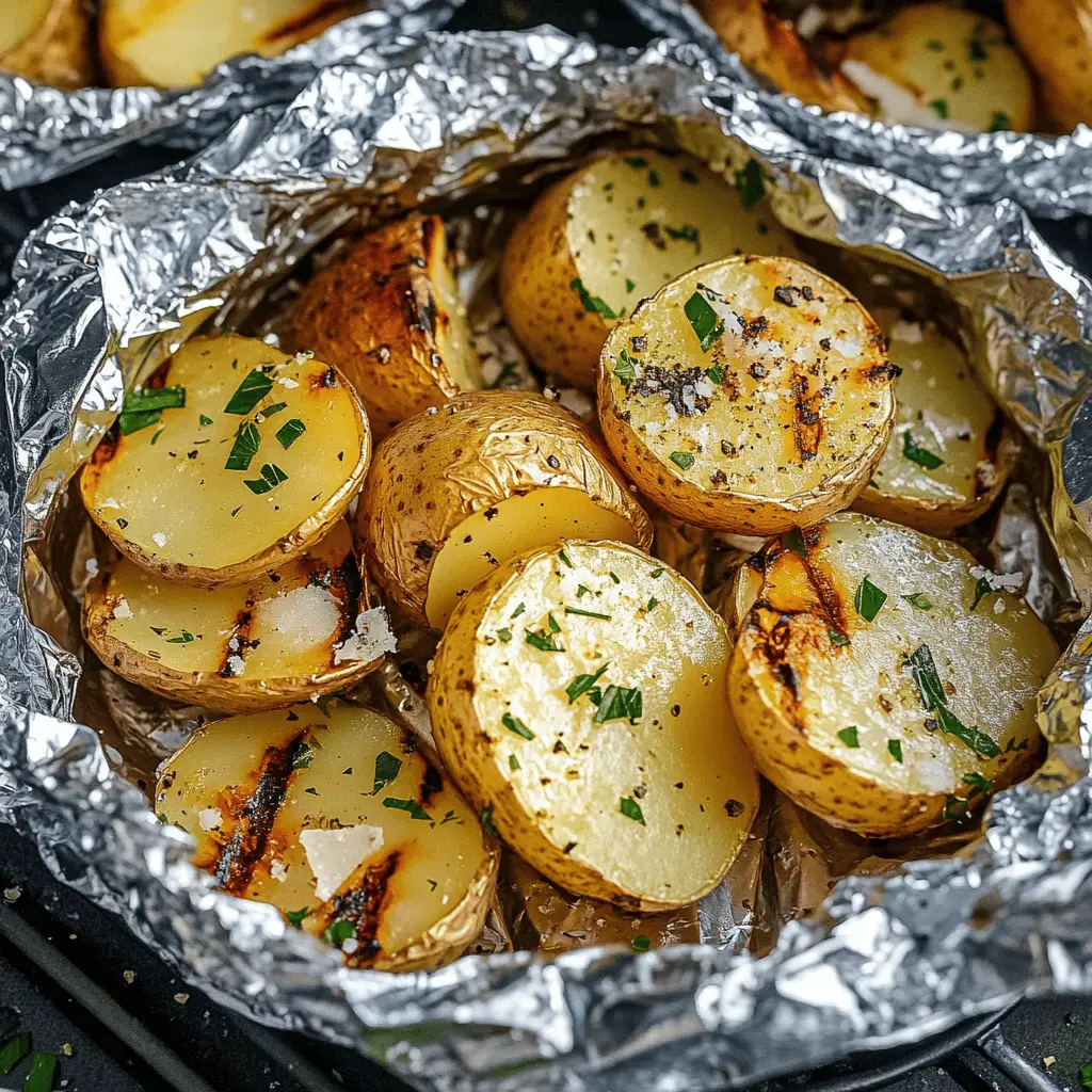 Looking for an easy side dish that's bursting with flavor? These Grilled Potatoes in Foil are just what you need! With simple ingredients like potatoes, herbs, and a dash of seasoning, each packet delivers perfectly tender and tasty bites. Save this recipe for your next BBQ or picnic, and make mealtime a breeze!