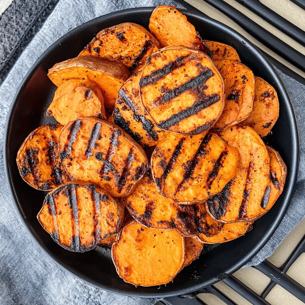 Add a touch of sweetness to your BBQ with these delicious grilled sweet potatoes! This recipe features tender sweet potatoes caramelized to perfection, making them a unique side dish that's sure to impress. Perfect for summer cookouts or family dinners! Save this recipe to try it out at your next gathering!