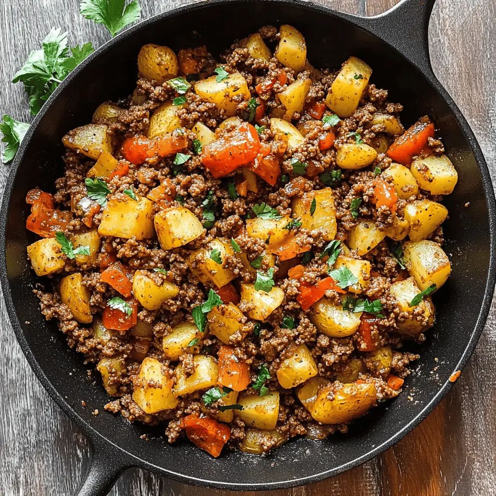 This hearty Ground Beef and Potatoes recipe is the perfect comfort dish for any night of the week. Featuring savory ground beef, tender potatoes, and a medley of spices, it’s a filling meal that everyone will love. Save this flavorful recipe for your next family dinner or cozy gathering! Enjoy a delicious and satisfying plate that warms the heart.