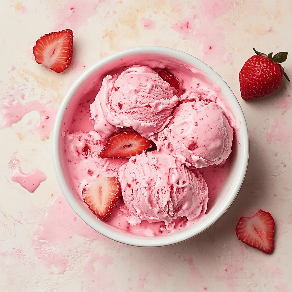Treat yourself to this delightful homemade strawberry ice cream! Made with fresh strawberries and simple ingredients, it offers a refreshing burst of flavor that's perfect for warm days. This creamy, luscious dessert is a sweet way to enjoy summer. Save this recipe for picnics, barbecues, or a family dessert night!🍓✨