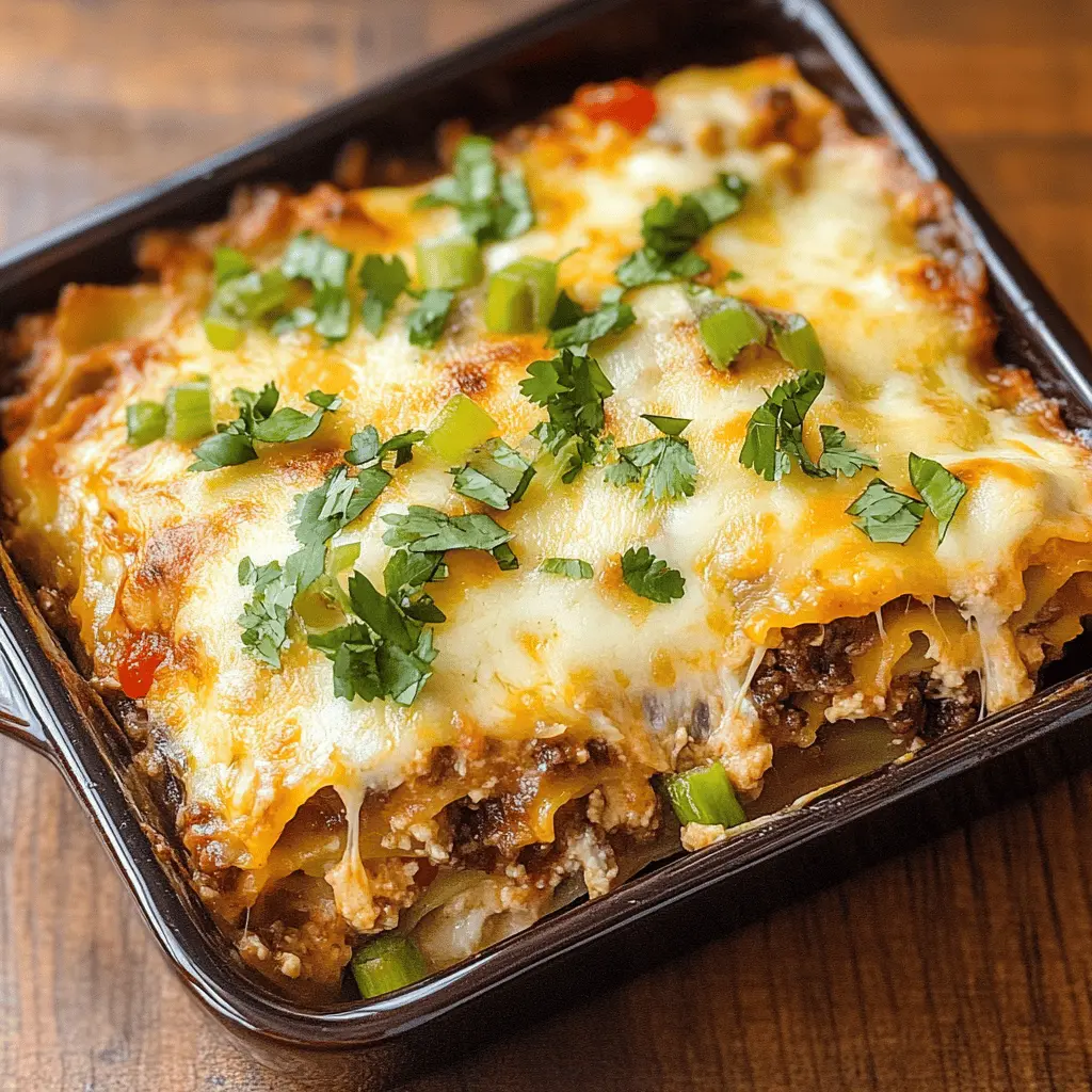 Layers of flavor await with this Mexican Lasagna! Made with hearty tortillas, zesty beans, and cheesy goodness, this dish is a twist on traditional lasagna that's perfect for weeknight dinners or special gatherings. Save this recipe for a crowd-pleasing meal the whole family will love! Ideal for Taco Tuesdays or cozy nights in.