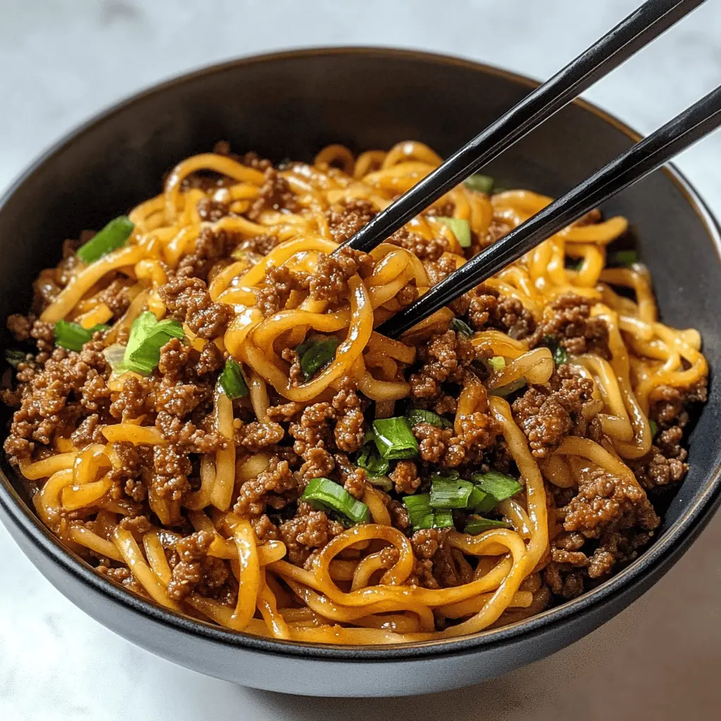 You'll love these Mongolian Ground Beef Noodles for a quick and satisfying meal! With savory ground beef, fresh vegetables, and delicious soy sauce, this dish brings the flavors of Mongolia right to your table. Perfect for busy weeknights, it's a one-pan wonder that's easy to make and even easier to enjoy. Save this recipe now for your next dinner adventure!