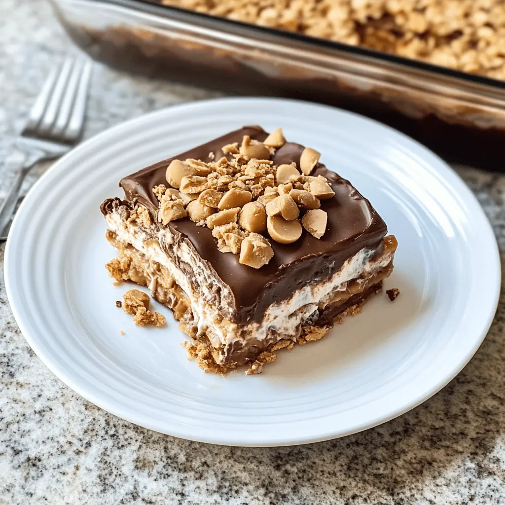 This No Bake Peanut Butter Chocolate Lasagna is a dessert lover's dream! With layers of creamy peanut butter, rich chocolate, and crunchy toppings, it's a treat that's easy to make and impossible to resist. Perfect for gatherings or as a sweet surprise for your family. Save this recipe and bring a smile to everyone's face at your next celebration!