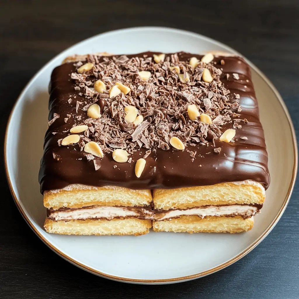 This No-Bake Chocolate Eclair Cake is a dessert lover's dream! With layers of creamy vanilla pudding, graham crackers, and rich chocolate frosting, it's easy to see why everyone adores it. Perfect for gatherings or a sweet treat at home, save this recipe to impress your friends and family during your next occasion. Enjoy this delightful no-bake option any time of the year!