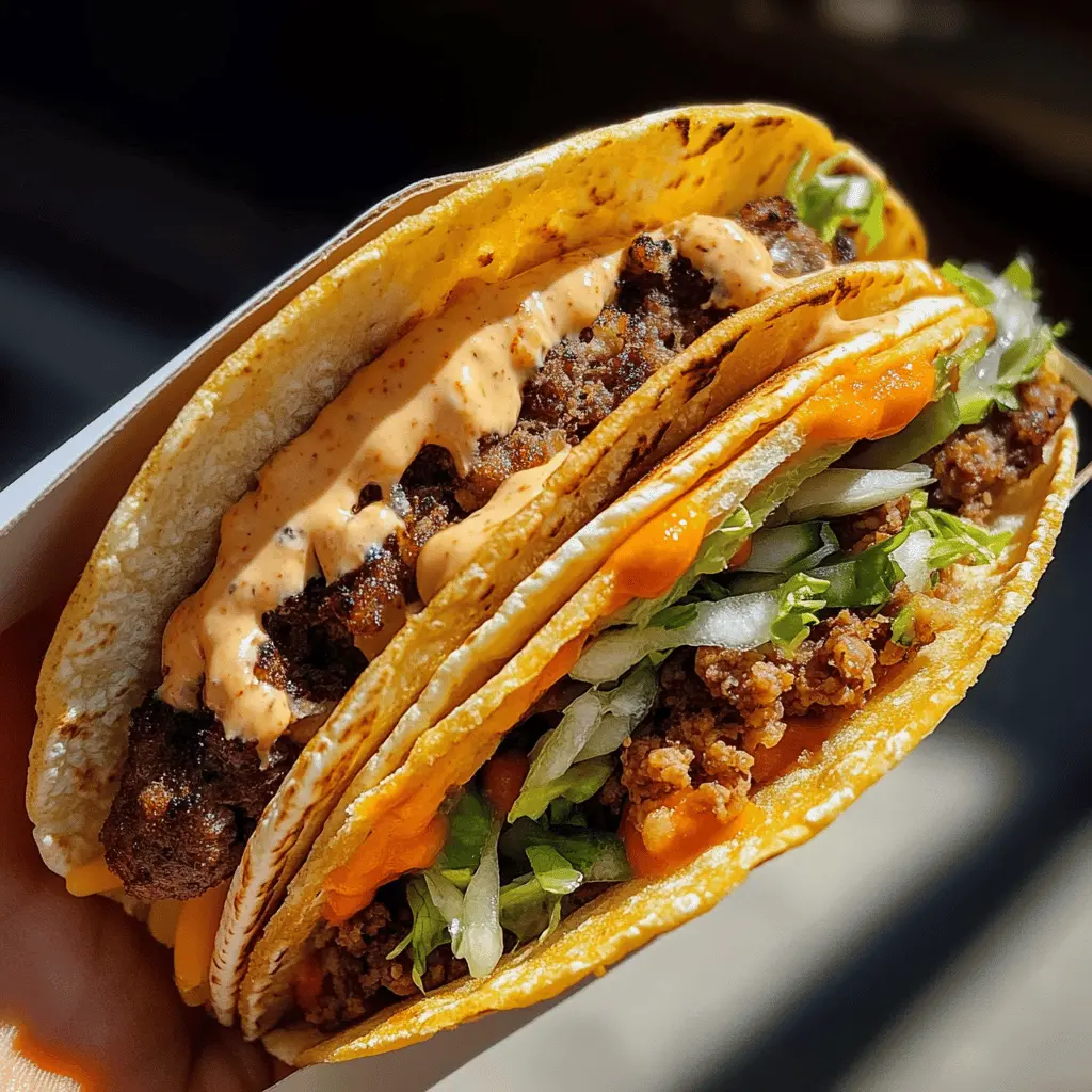Turn up taco night with these delicious Smash Burger Tacos! These tasty bites combine juicy smash burger patties with all your favorite taco toppings for a fun twist. Perfect for game day, family gatherings, or a casual dinner! Save this recipe now, and get ready to impress your guests with a satisfying flavor fusion!