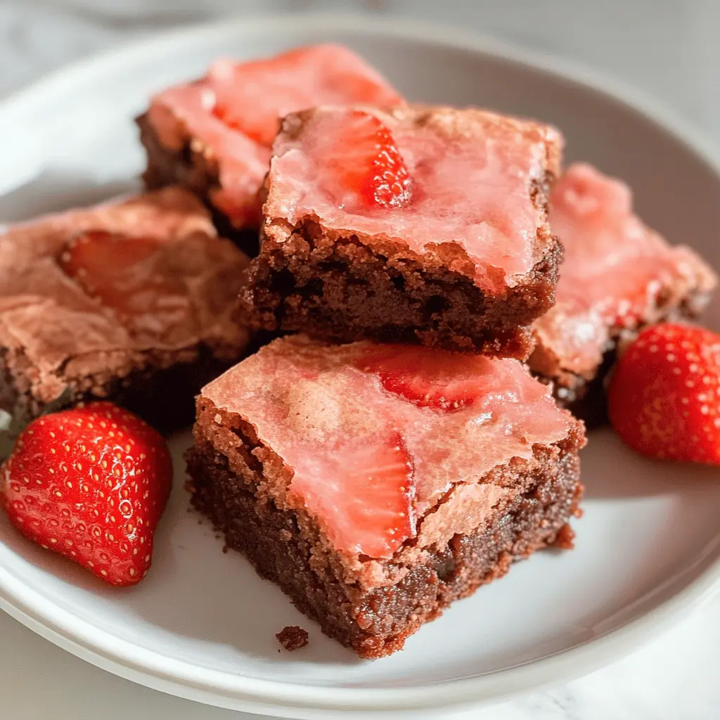 These delicious Strawberry Brownies are a must-try for berry lovers! With rich chocolate flavor and sweet strawberries, they are perfect for any dessert table or afternoon treat. The simple recipe makes them easy to whip up for special occasions or just a cozy night in. Save this pin for a delightful dessert that’s sure to impress!