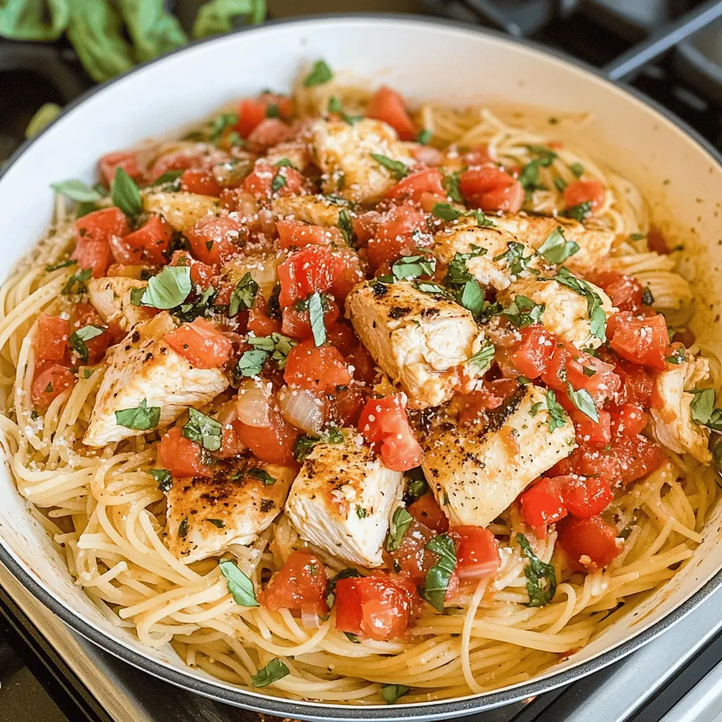 Easy Bruschetta Chicken Pasta Recipe