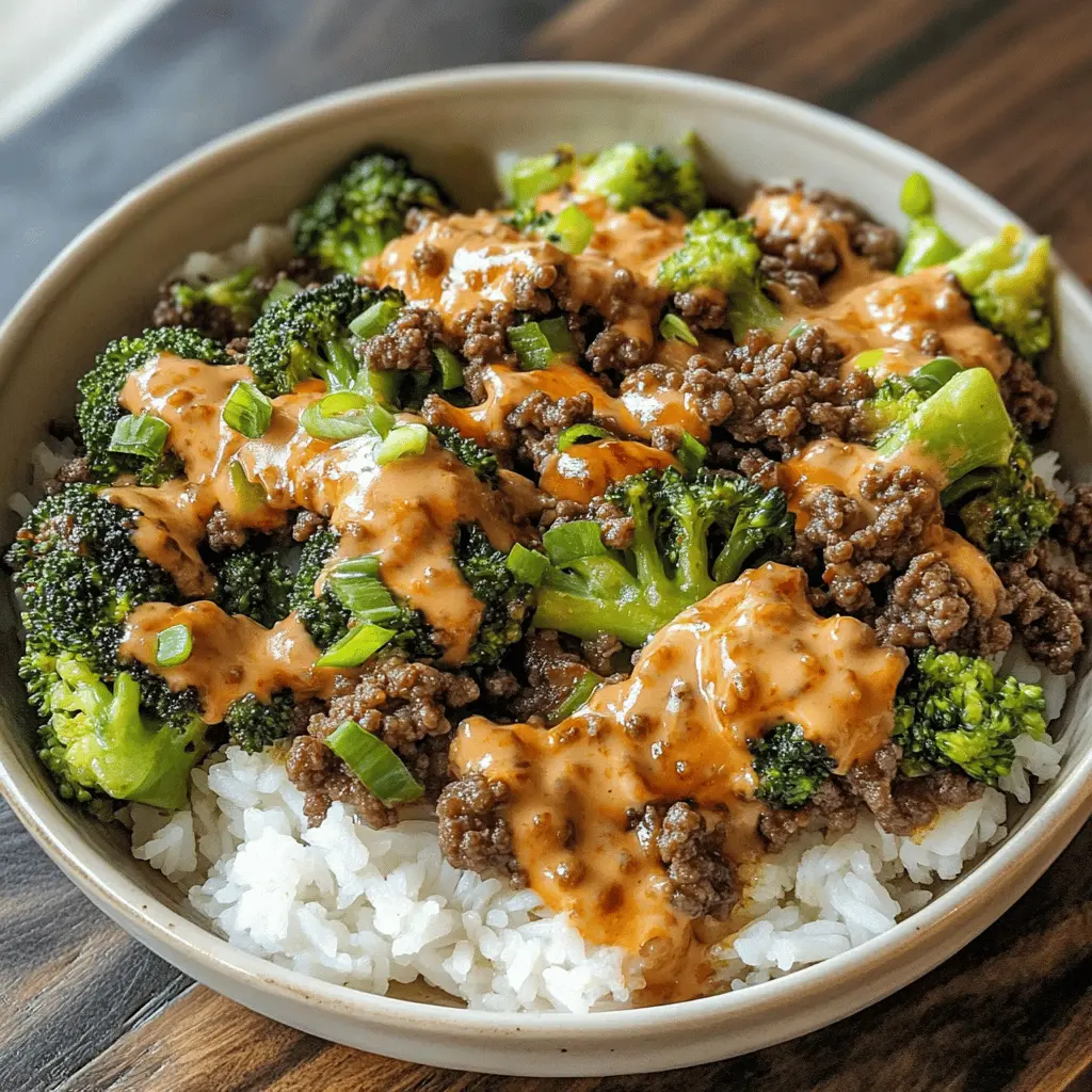 Easy Teriyaki Ground Beef and Broccoli with Yum Yum Sauce