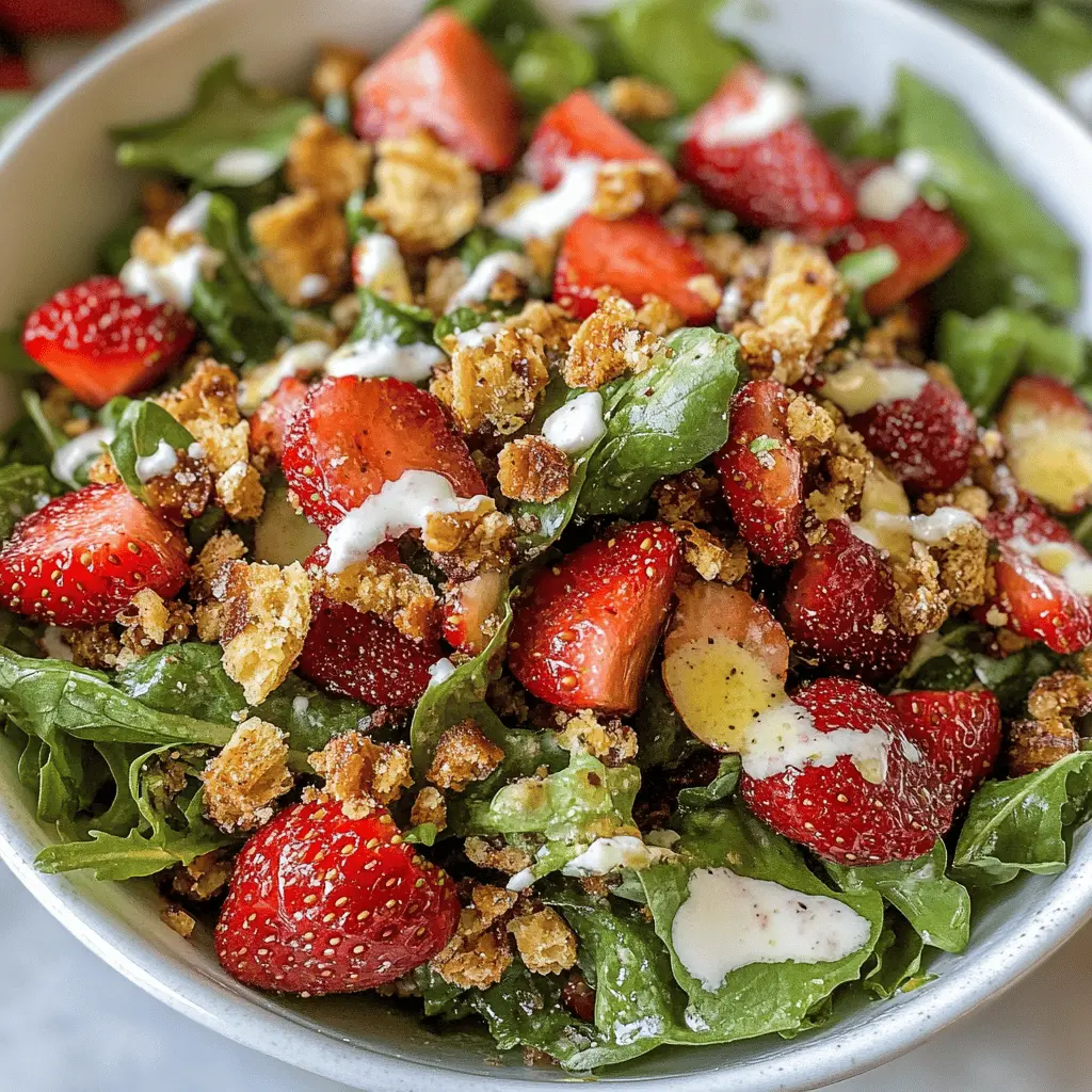 Easy Strawberry Crunch Salad With Champagne Vinaigrette
