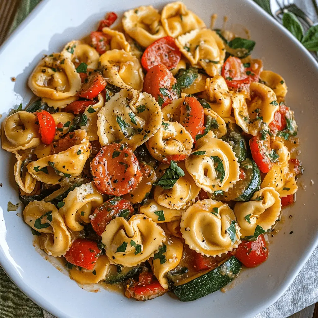 Easy Tortellini with Sautéed Veggies Recipe