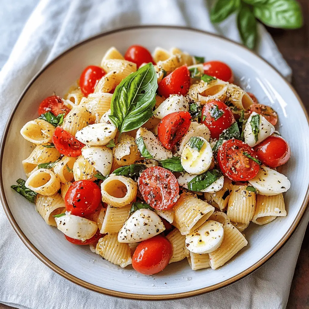 Easy Caprese Pasta Salad with Fresh Mozzarella