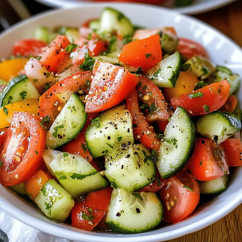 Easy Tomato Cucumber Salad Recipe for Summer