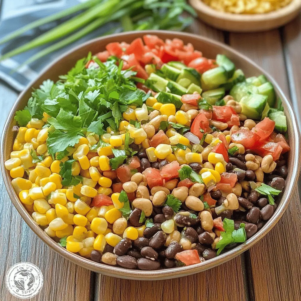Easy Cowboy Salad with Fresh Veggies and Cheese