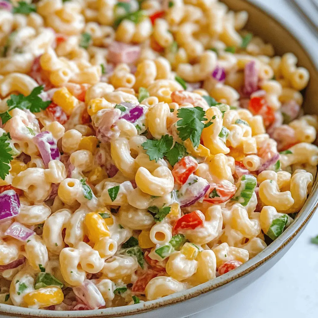 Easy Mexican Macaroni Salad Recipe
