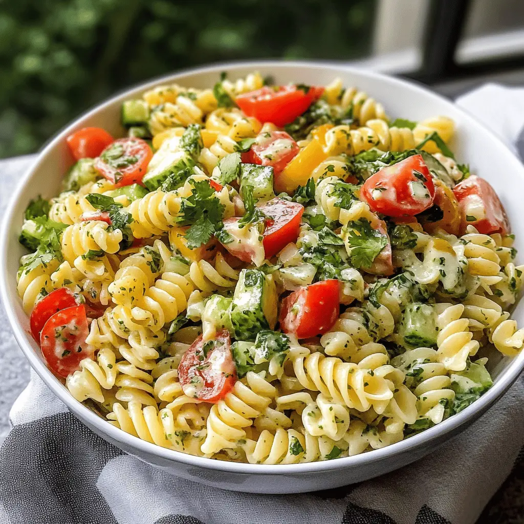 Easy Cilantro Lime Pasta Salad Recipe
