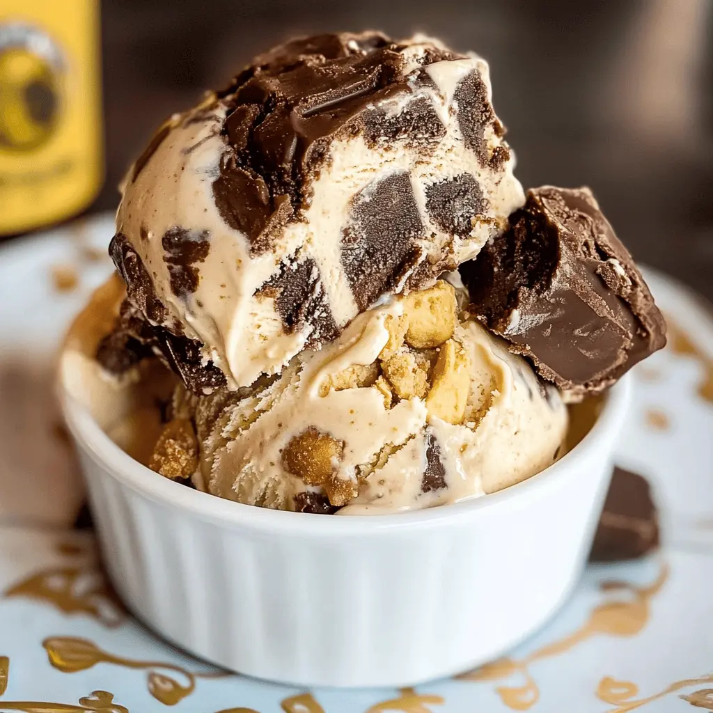 Easy Peanut Butter Brownie Ice Cream Recipe