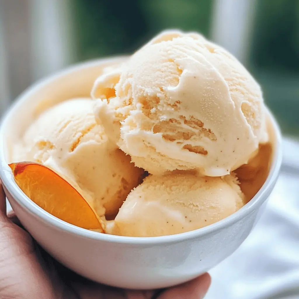 Easy Keto Peach Ice Cream Recipe