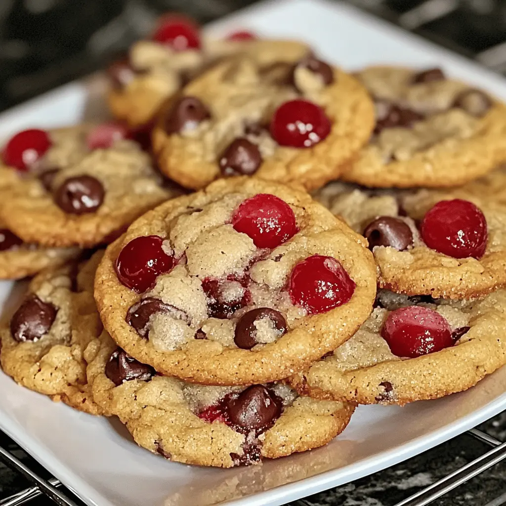 Easy Maraschino Cherry Chocolate Chip Cookies Recipe