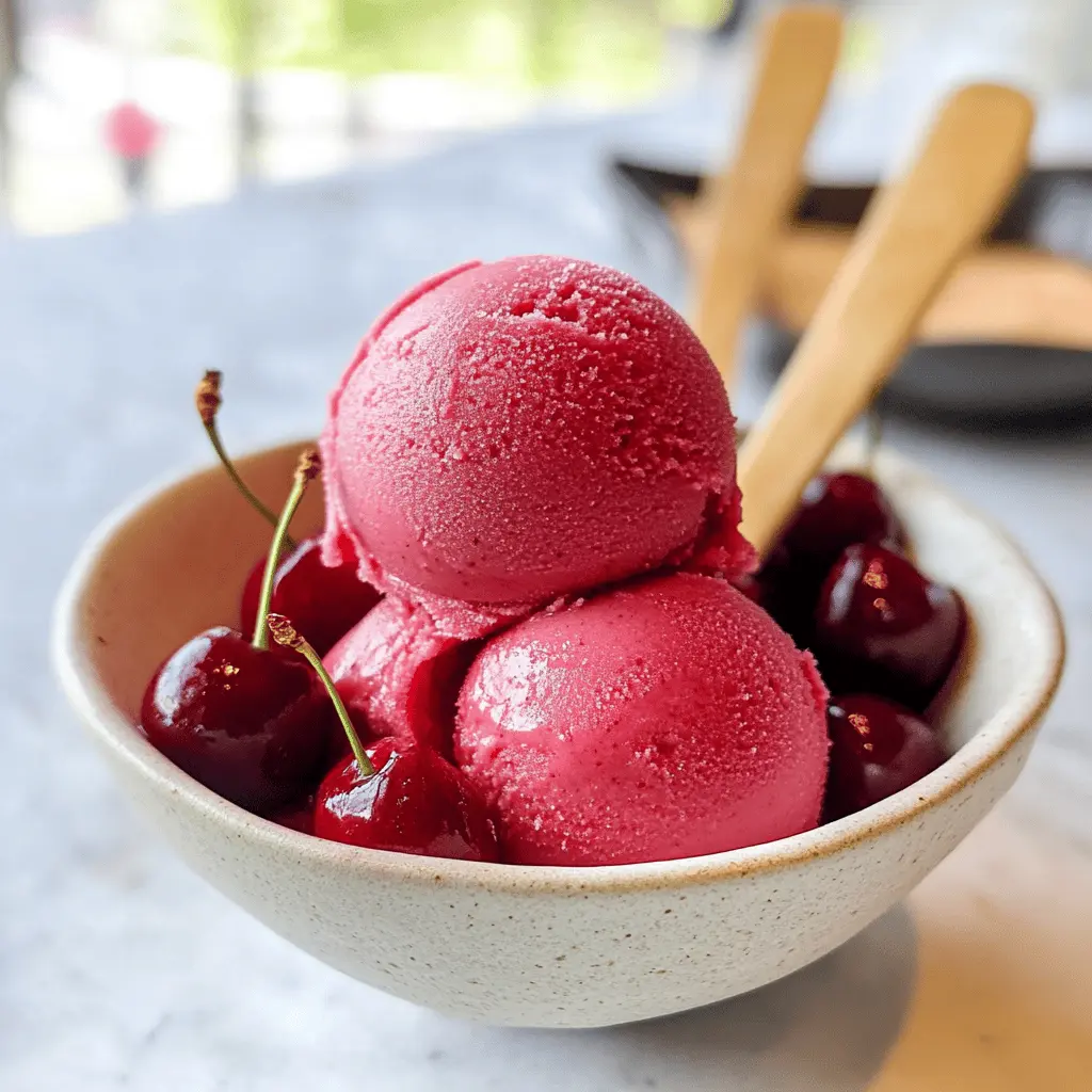 Easy Fresh Cherry Sorbet Recipe
