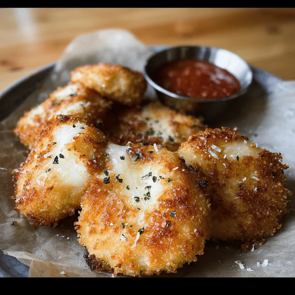 Crispy Blackstone Fried Mozzarella Bites