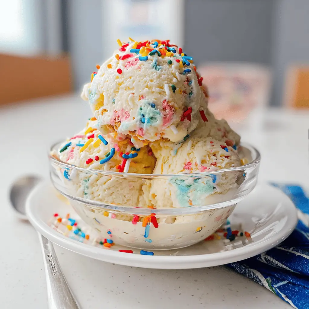 Easy Birthday Cake Homemade Ice Cream Recipe