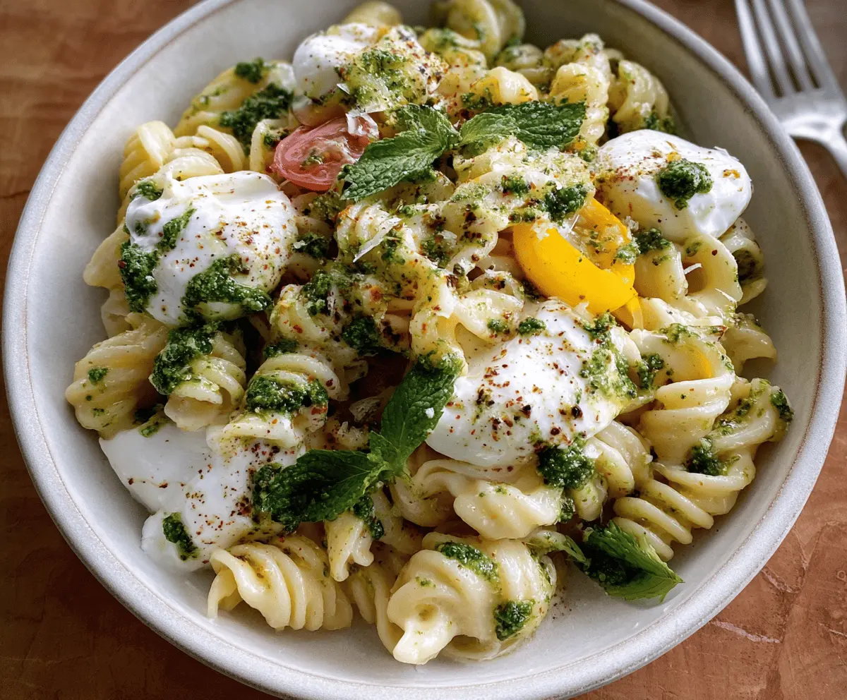 Easy Lemon Burrata Pasta Salad Recipe