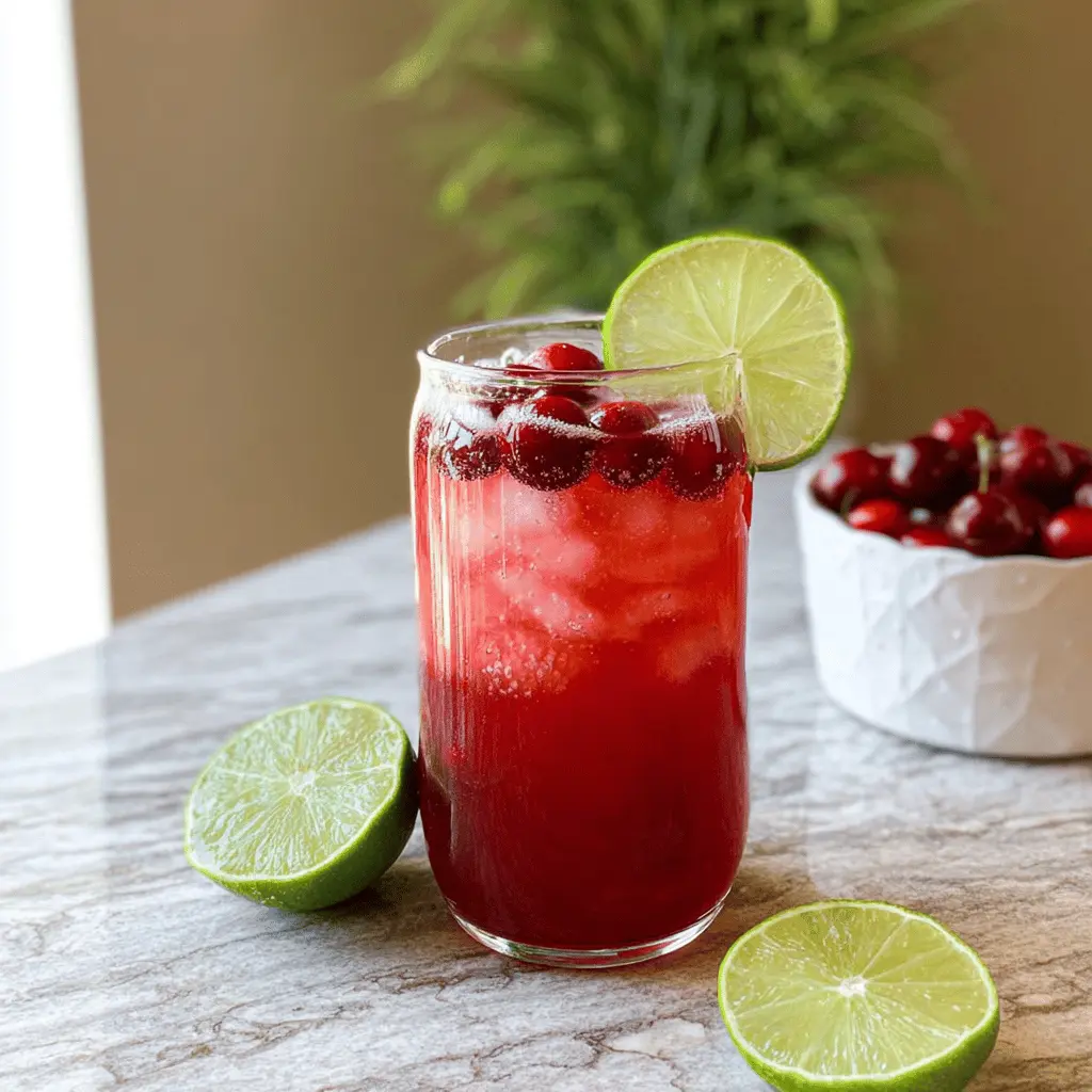 Easy 4-Ingredient Cherry Limeade Drink Recipe