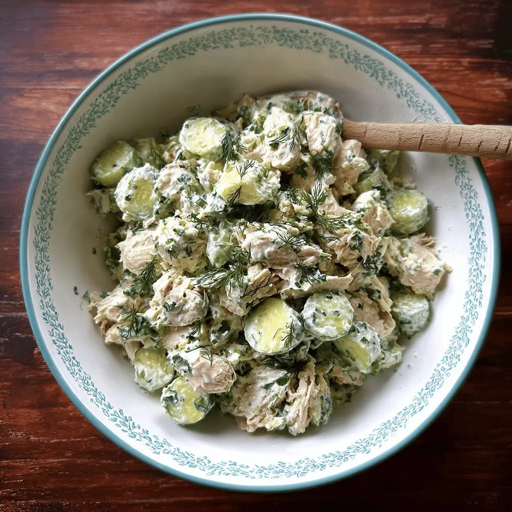Easy Cucumber Dill Greek Yogurt Chicken Salad