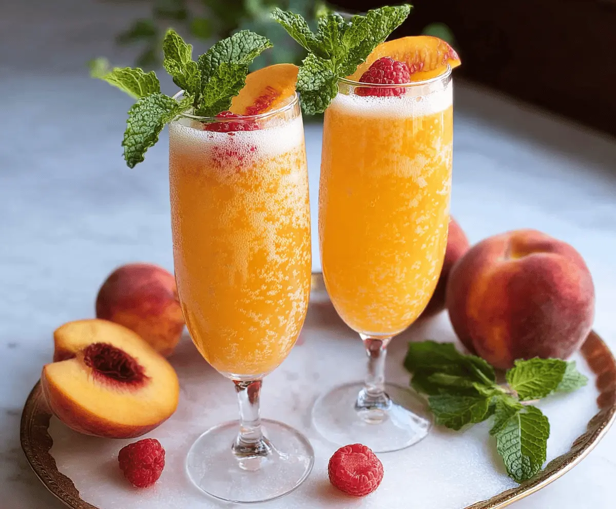 Easy Peach Bellini Mocktail Recipe for Summer