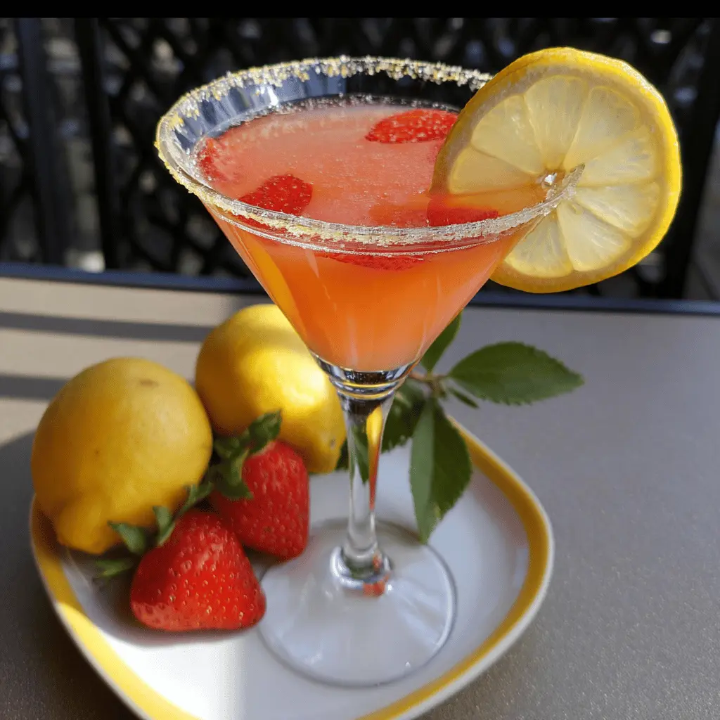 Easy Strawberry Lemon Drop Martini Recipe