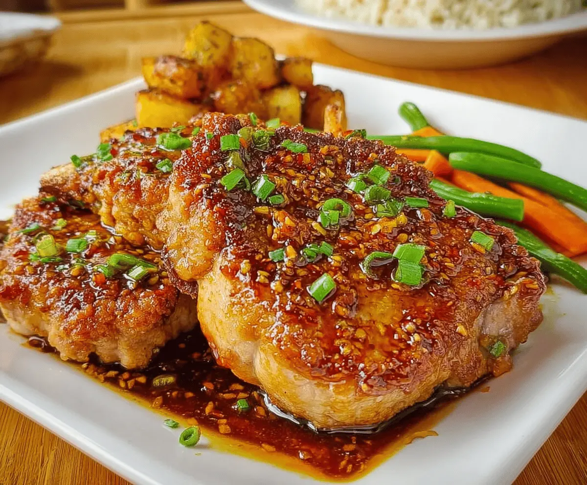 Easy Double Crunch Honey Garlic Pork Chops