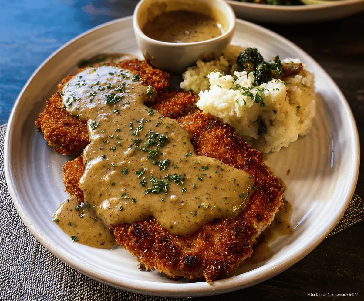 Easy Pork Schnitzel with Creamy Dijon Gravy