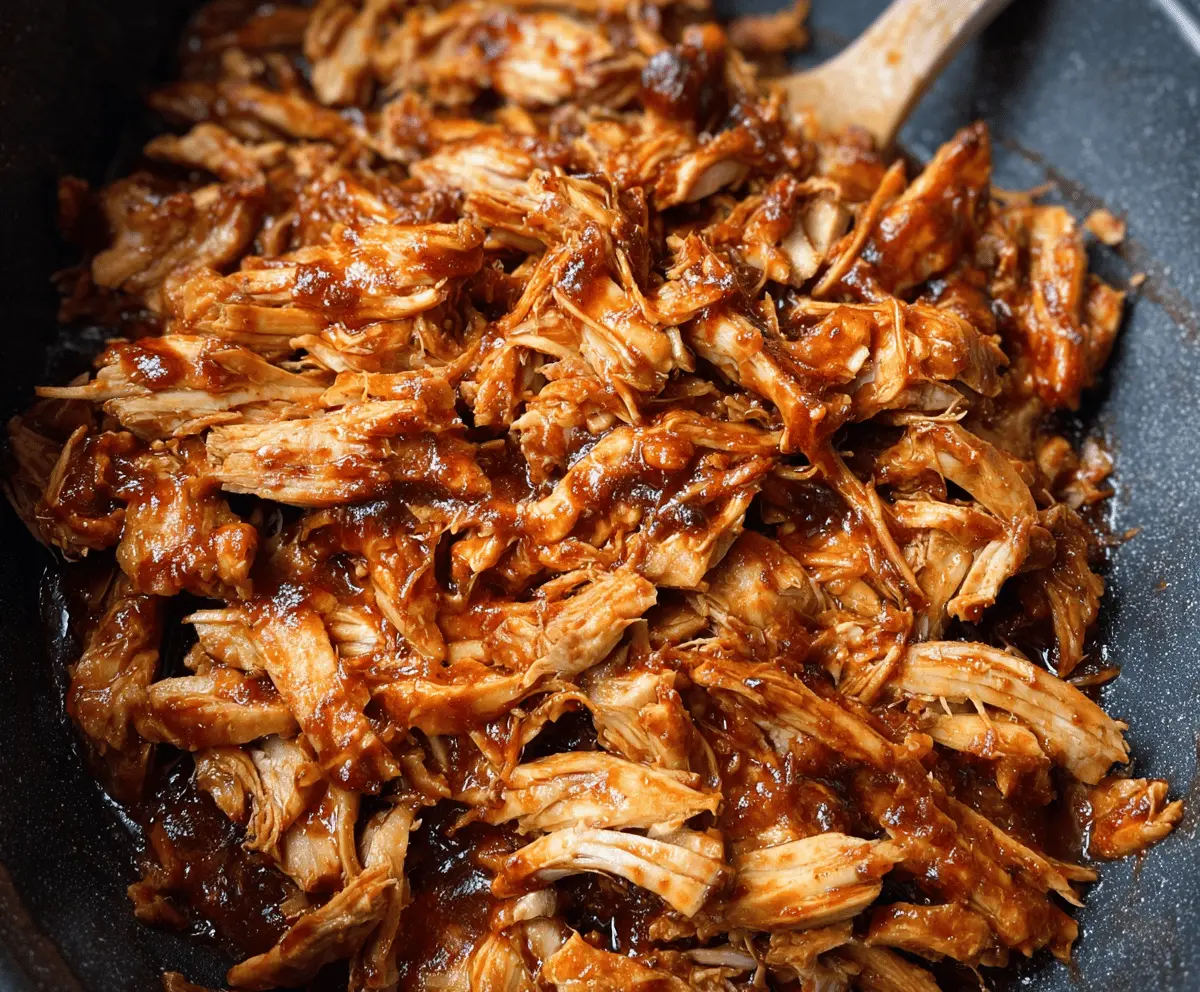 Easy Crockpot BBQ Pulled Chicken Recipe
