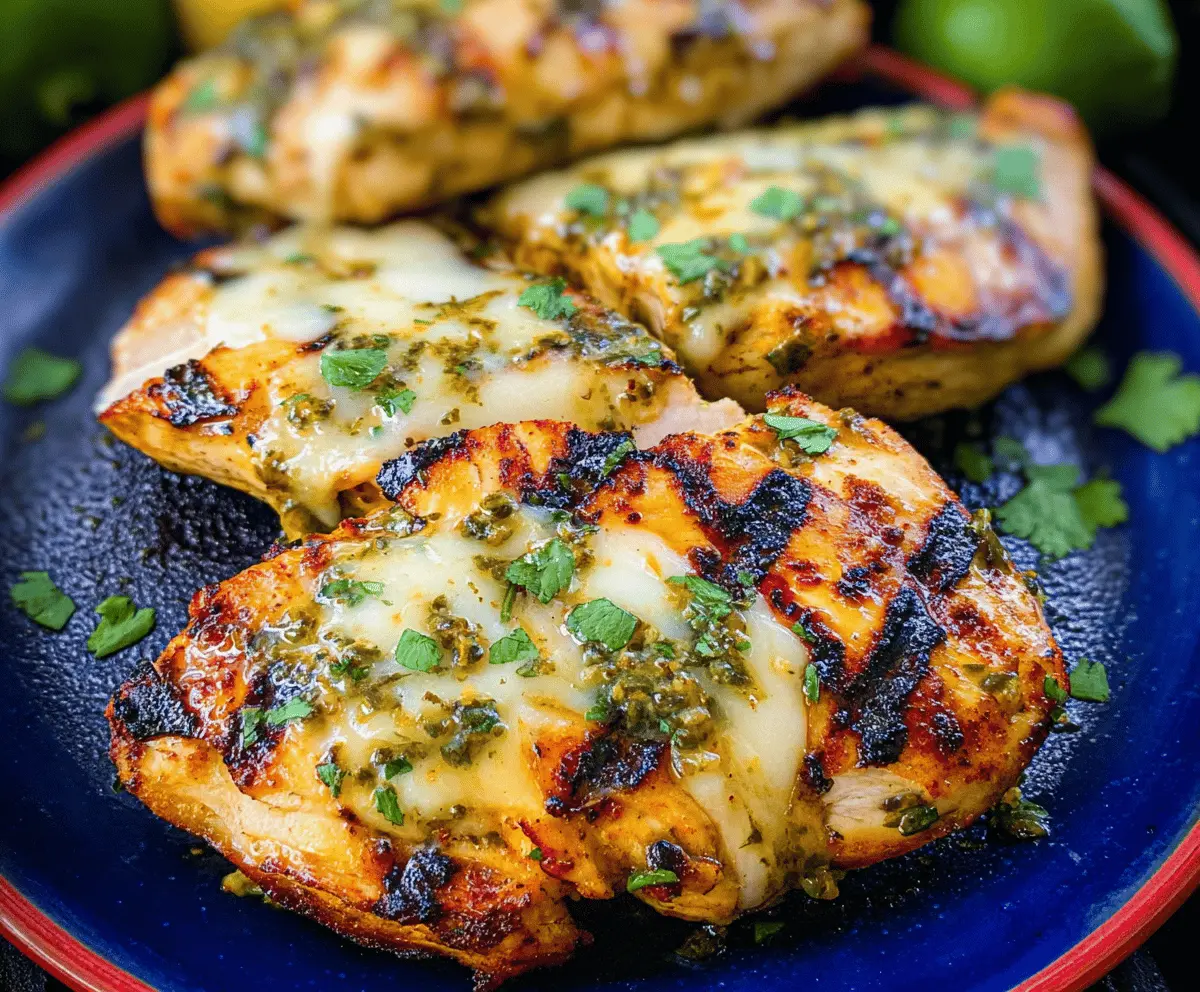 Easy Grilled Chicken with Salsa Verde and Pepper Jack