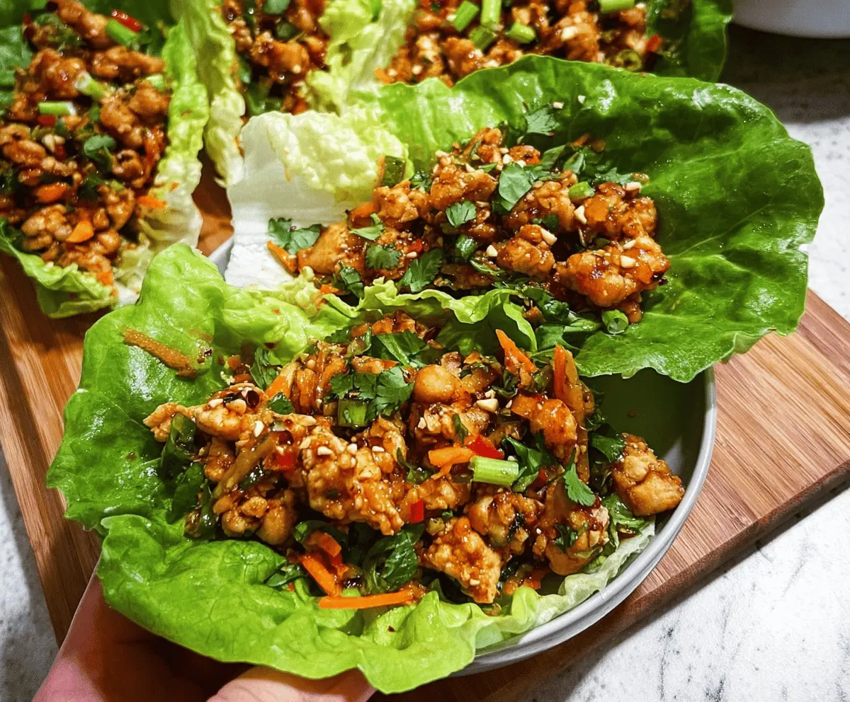 Easy Thai Chicken Lettuce Wraps for Quick Healthy Meals