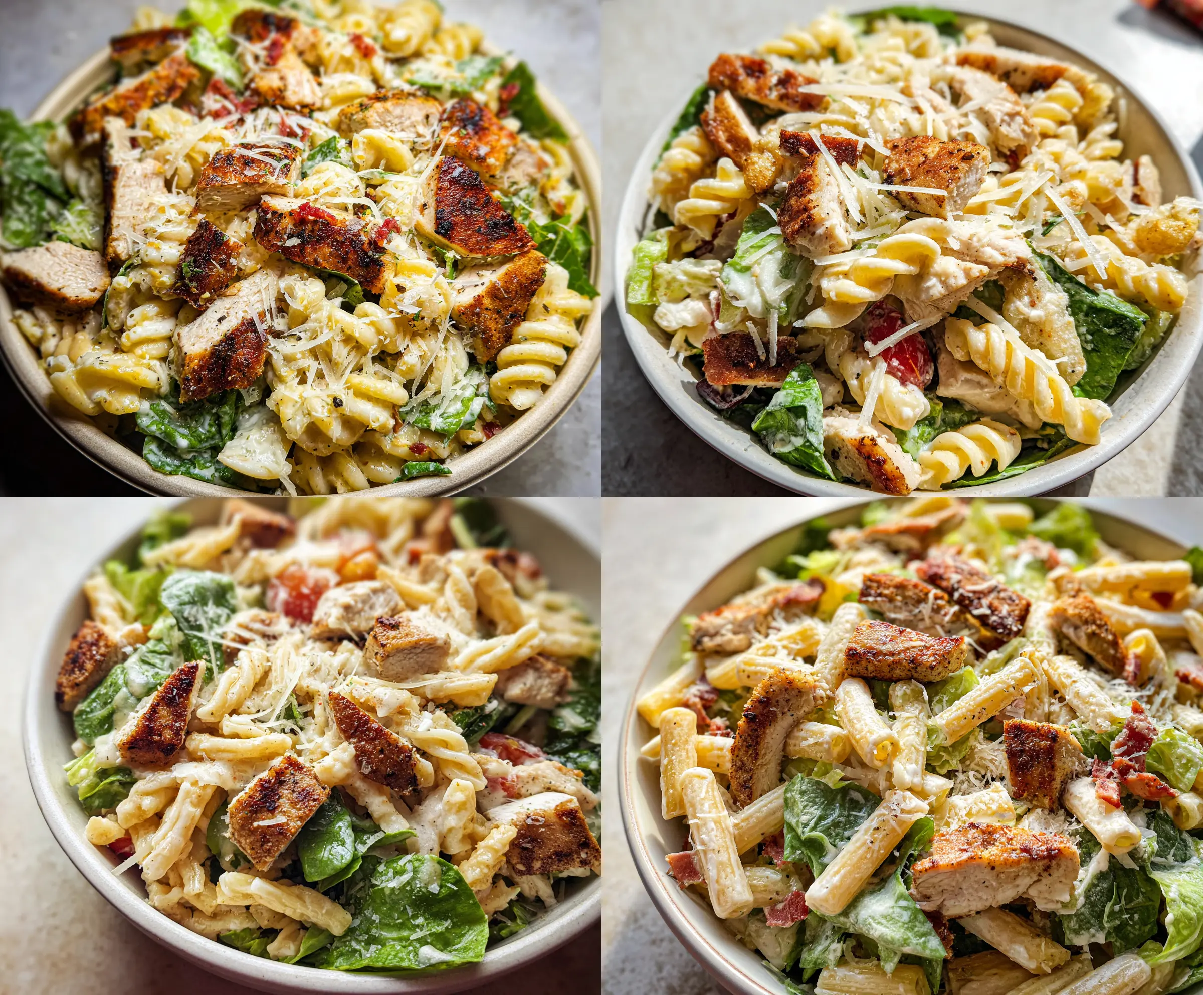 Easy Chicken Caesar Pasta Salad Recipe