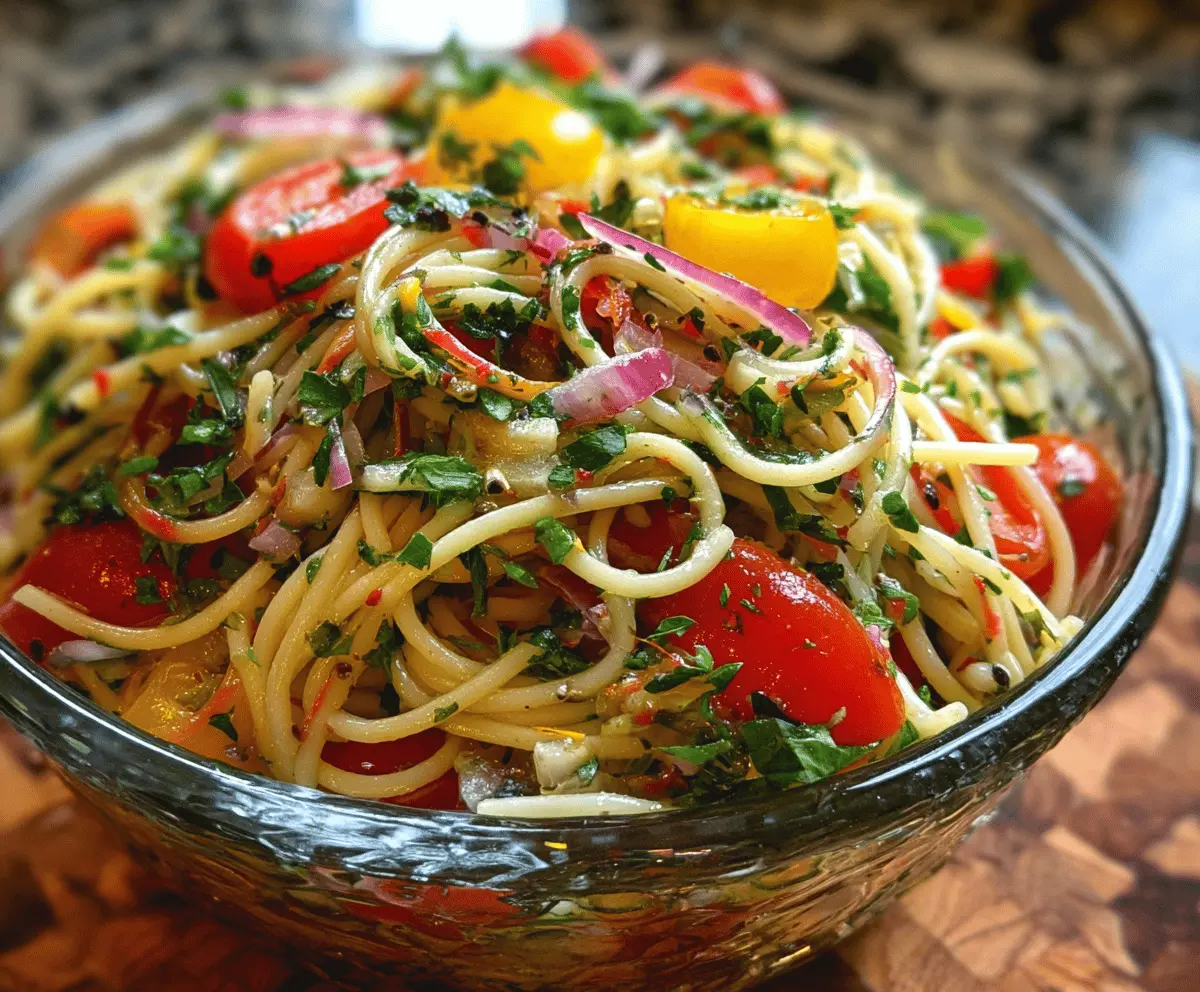 Easy Italian Spaghetti Salad Recipe