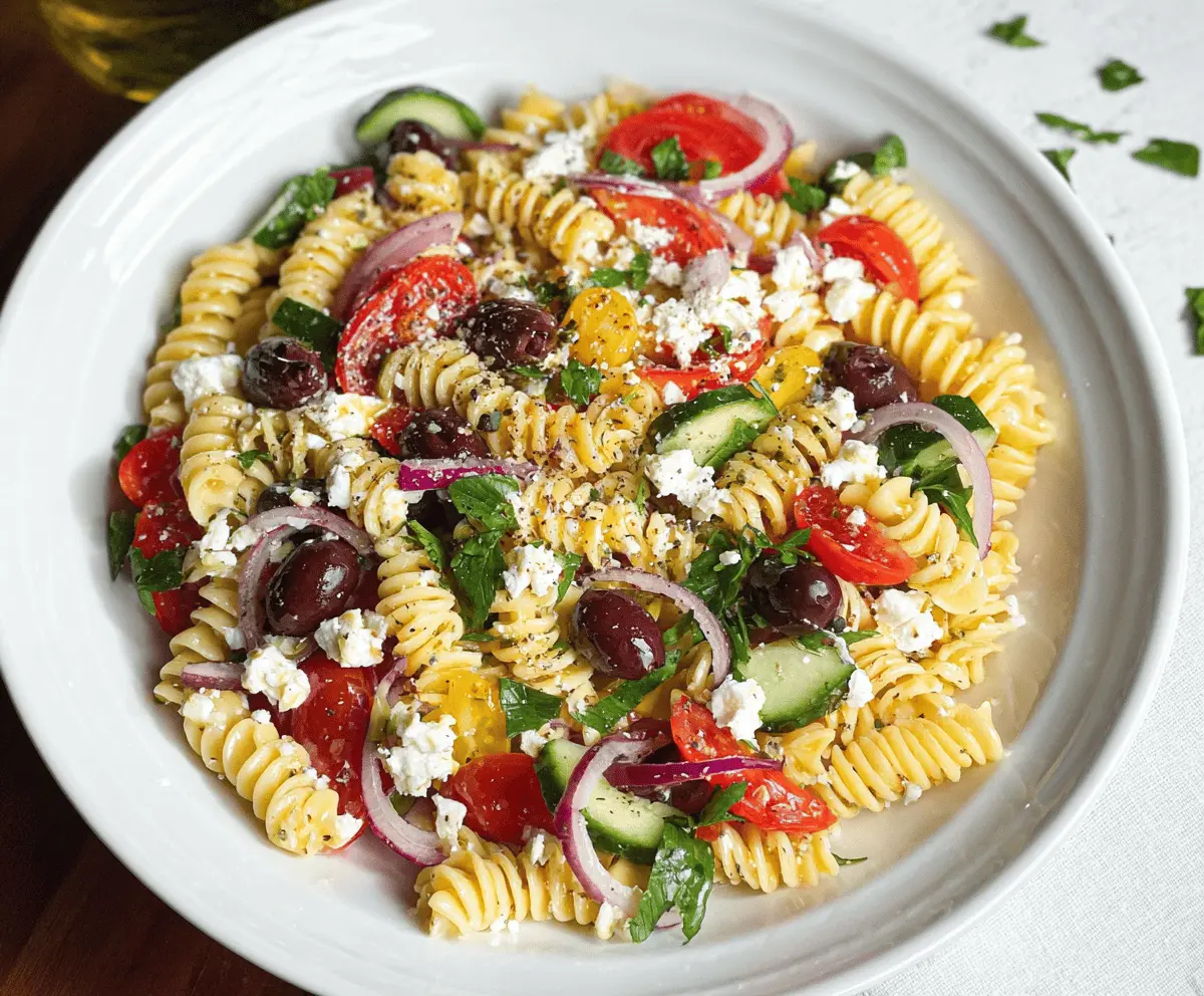 Easy Refreshing Mediterranean Pasta Salad Recipe
