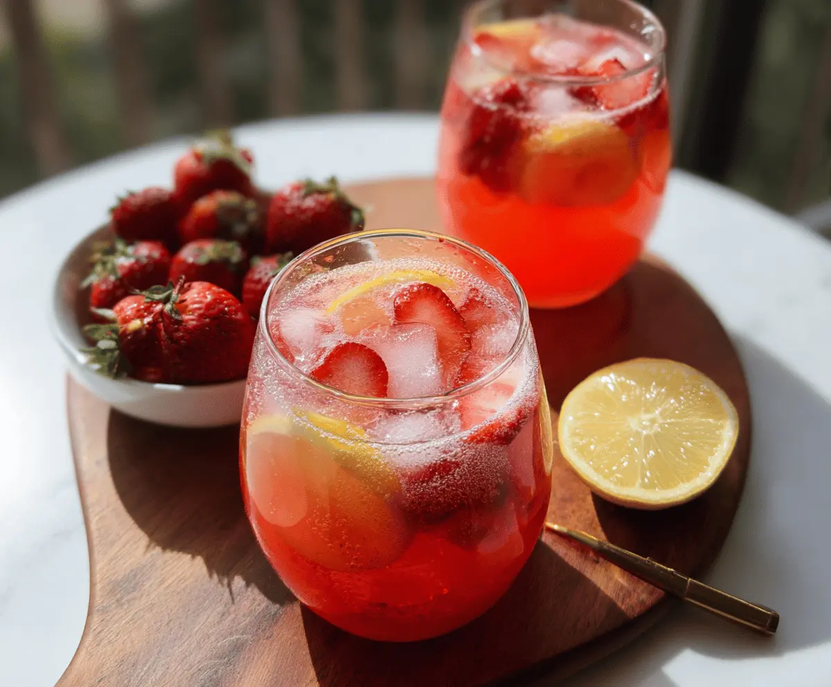 Easy Strawberry Lemonade Sangria Recipe