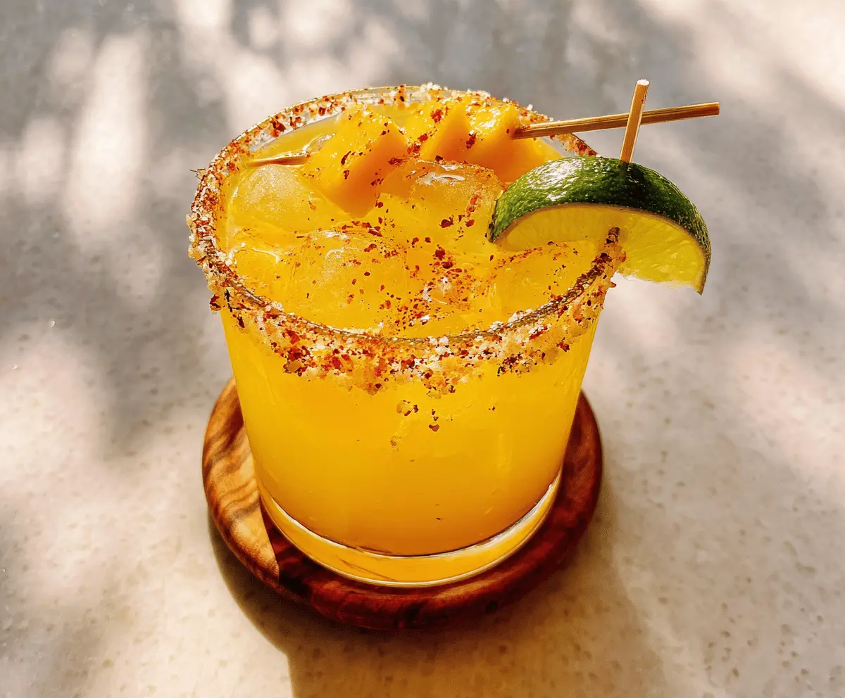 Hot Honey Spicy Mango Margarita Recipe