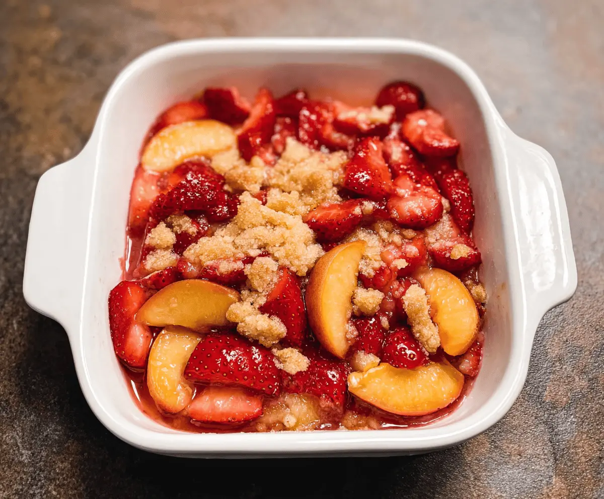 Easy Strawberry Peach Crumble Recipe