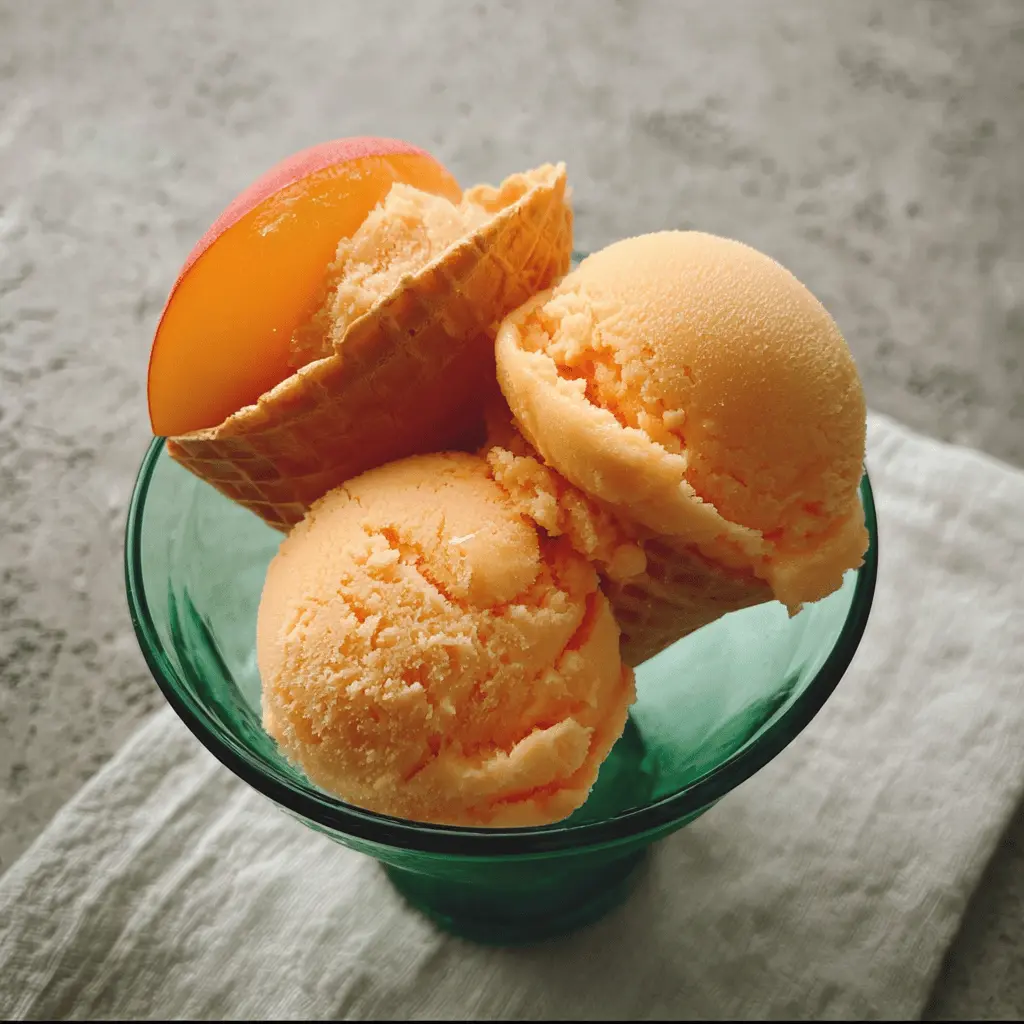 Easy Homemade Peach Sorbet Recipe