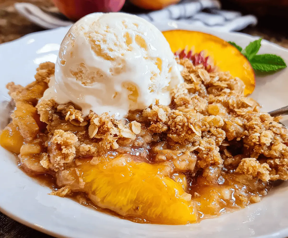Easy Homemade Peach Crisp Recipe