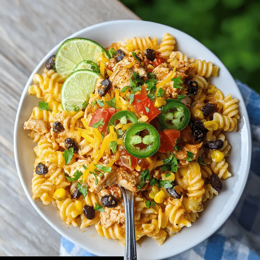 Easy Zesty Chicken Enchilada Pasta Salad Recipe